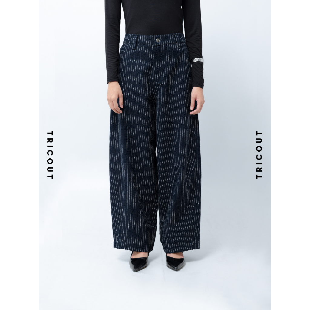 IRUMA WABASH BARREL PANTS WIDE CELANA DENIM by TRICOUT