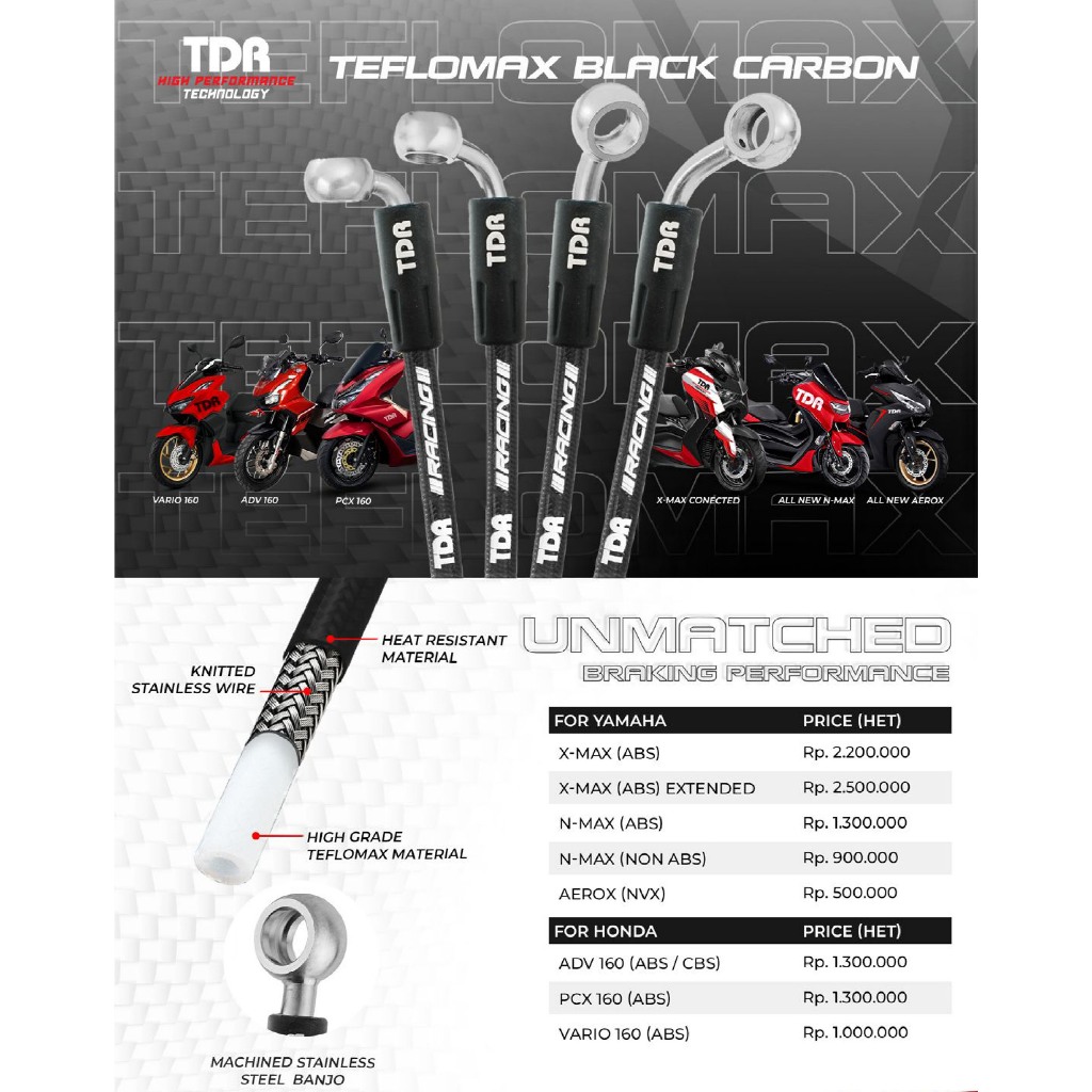 SELANG REM TDR HONDA VARIO 160 ABS