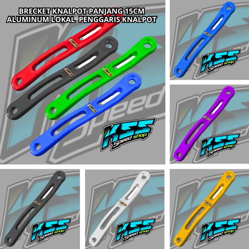 Bracket knalpot panjanh 15cm alumunium lokal pangkon knalpot bracket knalpot plat penggaris