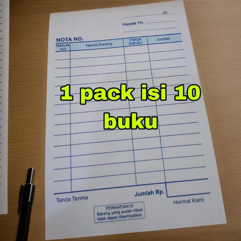 

NOTA KONTAN 1PLAY MURAH ( 1 PAK ISI 10 BUKU)