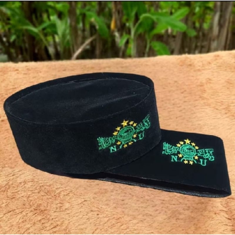 songkok Hitam logo NU peci Hitam Bordir NU