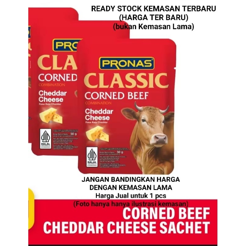 

Pronas Kornet Beef Sapi Classic Cheese Keju kemasan sachet 50 g