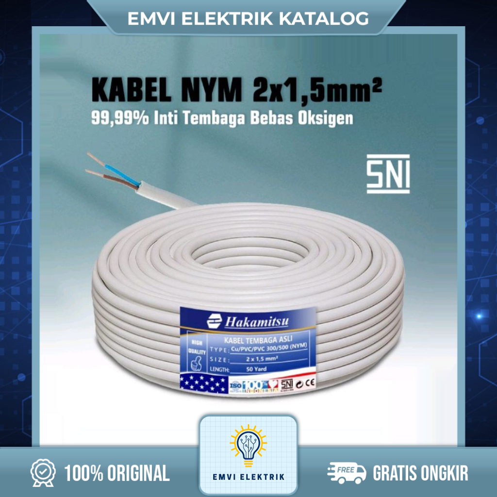 KABEL TEMBAGA HAKAMITSU SNI / KABEL TEMBAGA MURNI HAKAMITSU