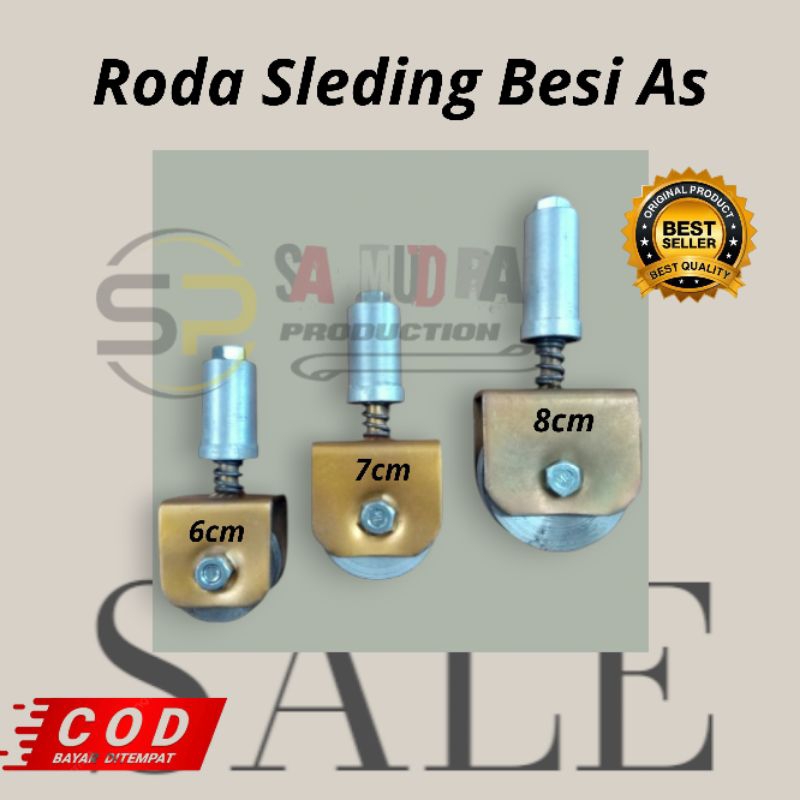 Roda pagar sleding, Roda pagar sleding super besi, Roda sleding besi as
