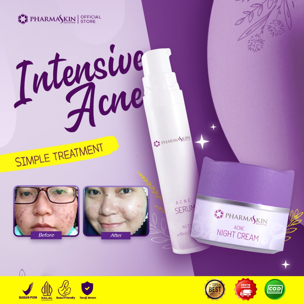 Pharmaskin Solution Paket Intensive Acne Jerawat Series Skincare