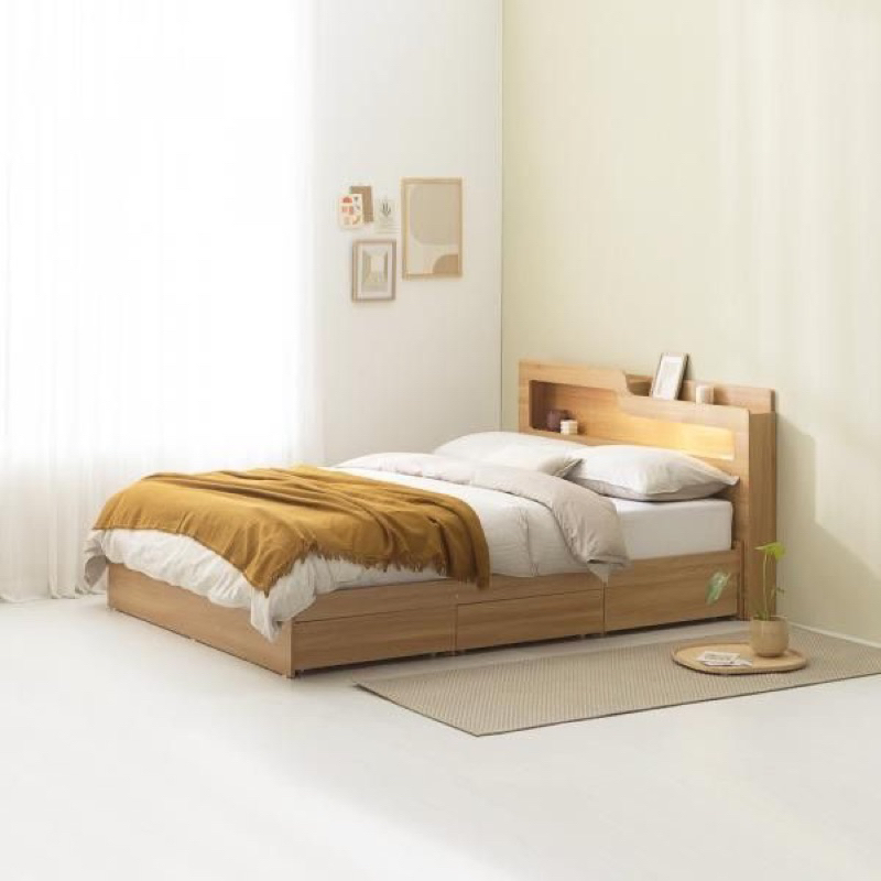 Tempat Tidur Minimalis Jati Divan Laci Jati