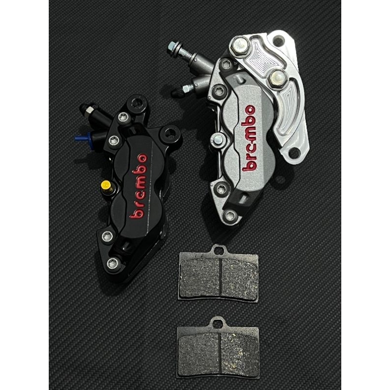 Paket Murah   Kaliper Cakram 4 Piston Big Pot KTC Aprilia NSN BL3MBO + Breket  220 mm Mio J Mio M3 J