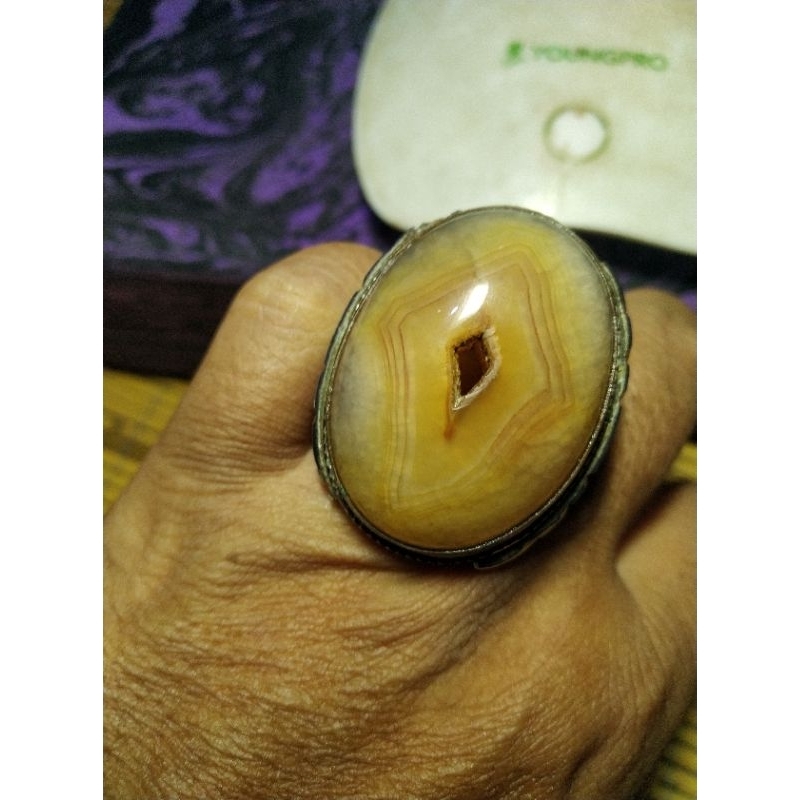 Batu Akik Pandan Combong Sulaiman Natural Unik kode T1/21