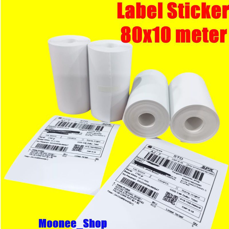 

Kertas Thermal Label Sticker 80x10 meter