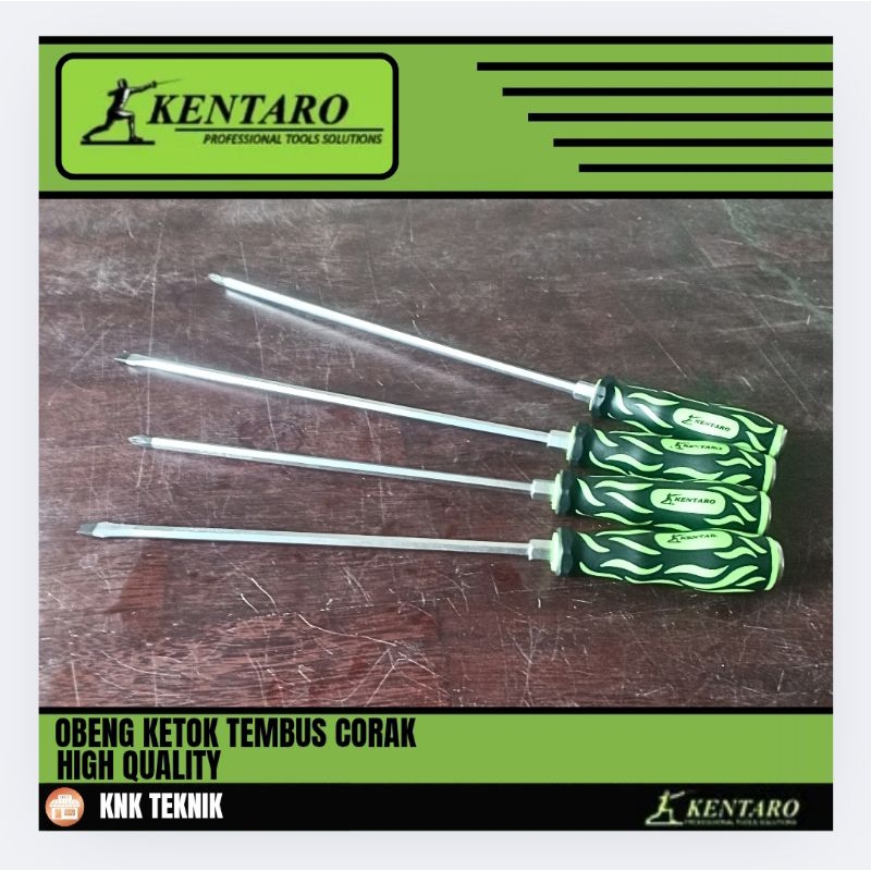 Obeng Ketok Obeng Tumbuk CRV Handel Corak Panjang 10" 12" Kentaro