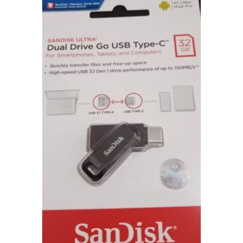 Otg flashdisk sandiks 32gb type c