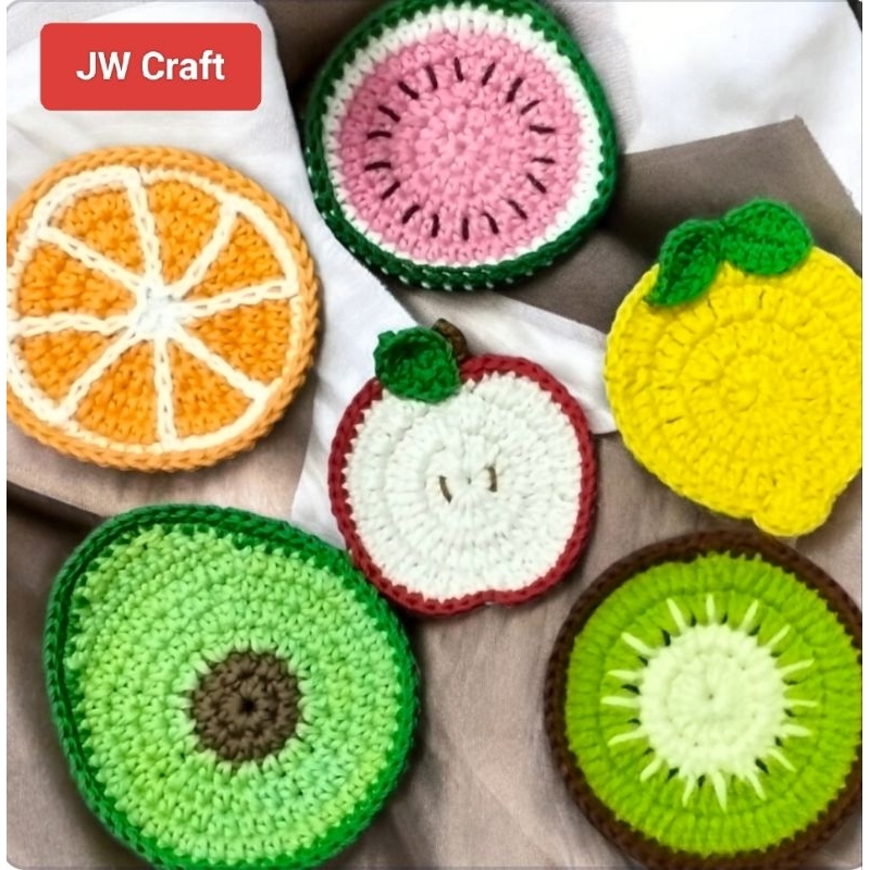 JWCS-035-READY-Coaster/Tatakan Gelas Tema Buah Lucu