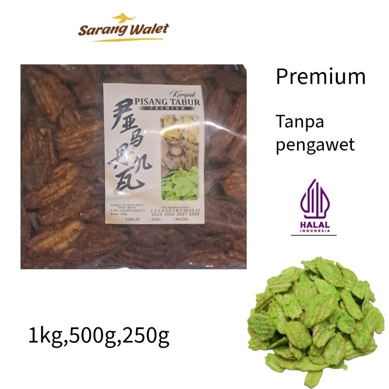 

keripik pisang macha coklat susu bumbu tabur premium oleh oleh malang batu