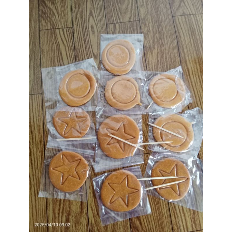 

DALGONA CANDY SQUIDGAME isi 10 gratis box dan lidi