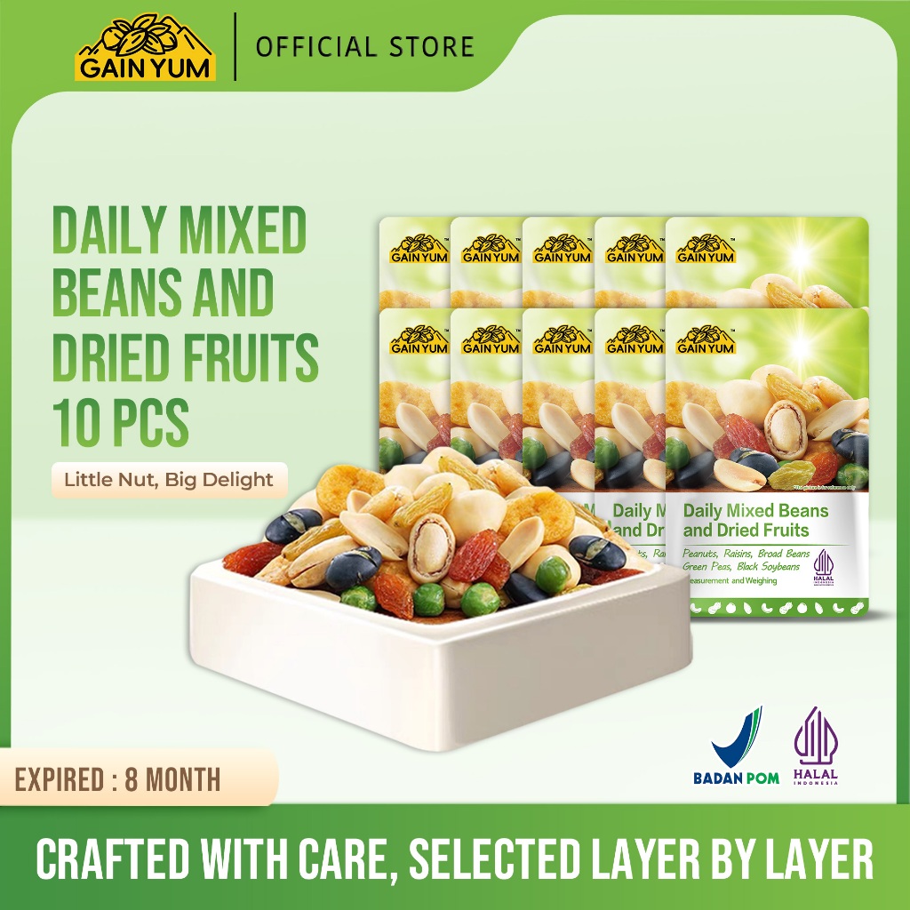 

GainYum - 10 pcs Daily Mixed Beans and Dried Fruits SMALL PACK