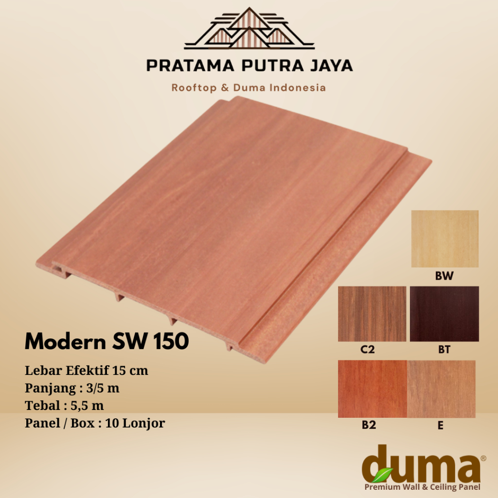 DUMA PANEL WPC Modern SW 150 (Pelapis Dinding & Plafon)