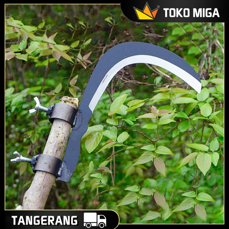 Kepala Sabit Multifungsi Bahan Baja Mangan 65# Sabit Pemangkas Rumput Dapat Memangkas Cabang Adjusta