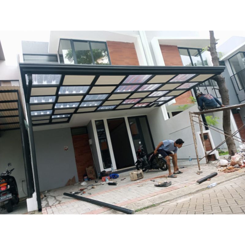 kanopi atap alderon greca twinlite plus pelapon grc zigzag