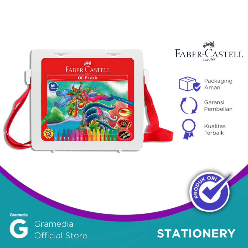 

Faber-Castell - Crayon Hexagonal Oil Pastel Set Isi 60 Warna