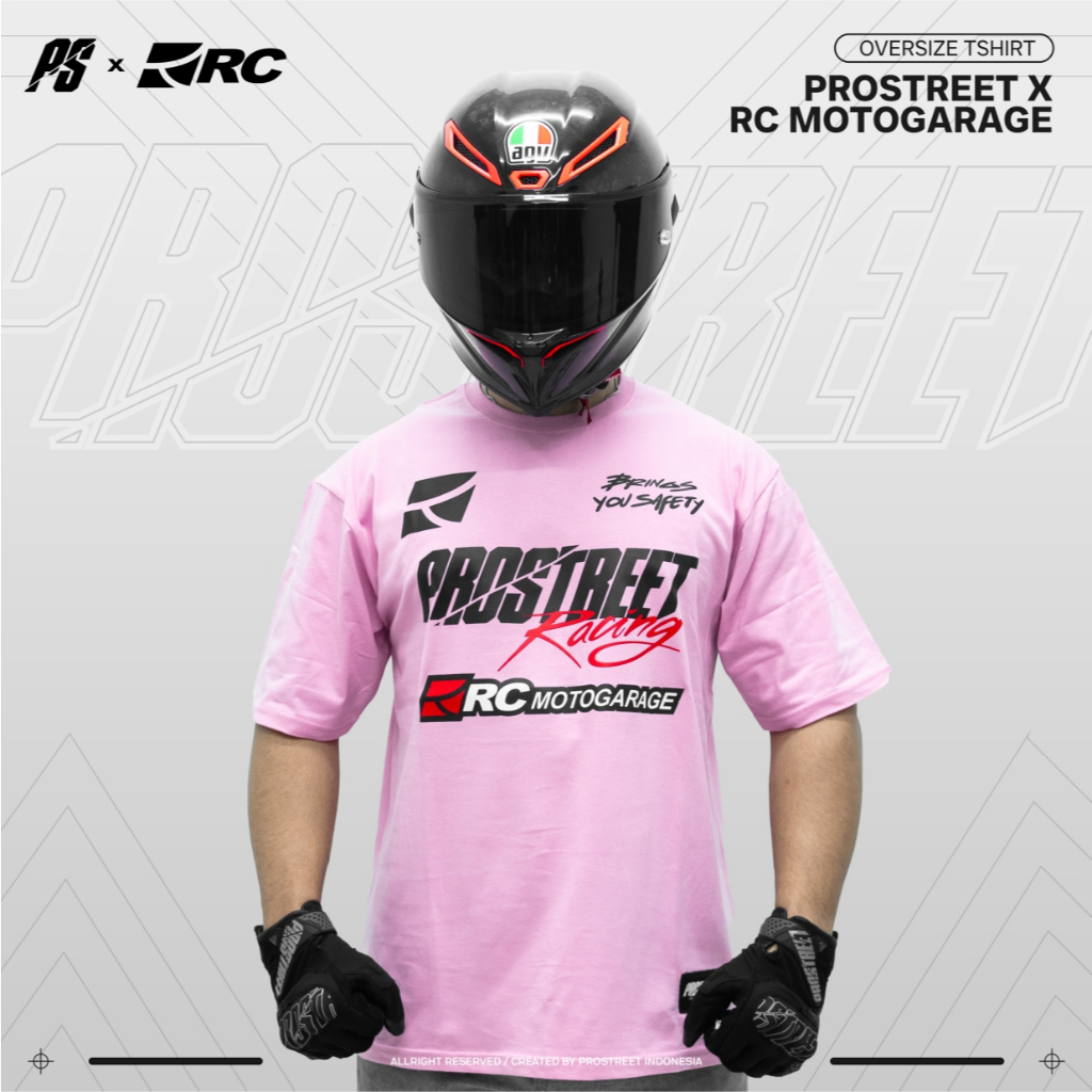 Jaket Motor - RC X Prostreet Victory Collab Pink T-Shirt Original