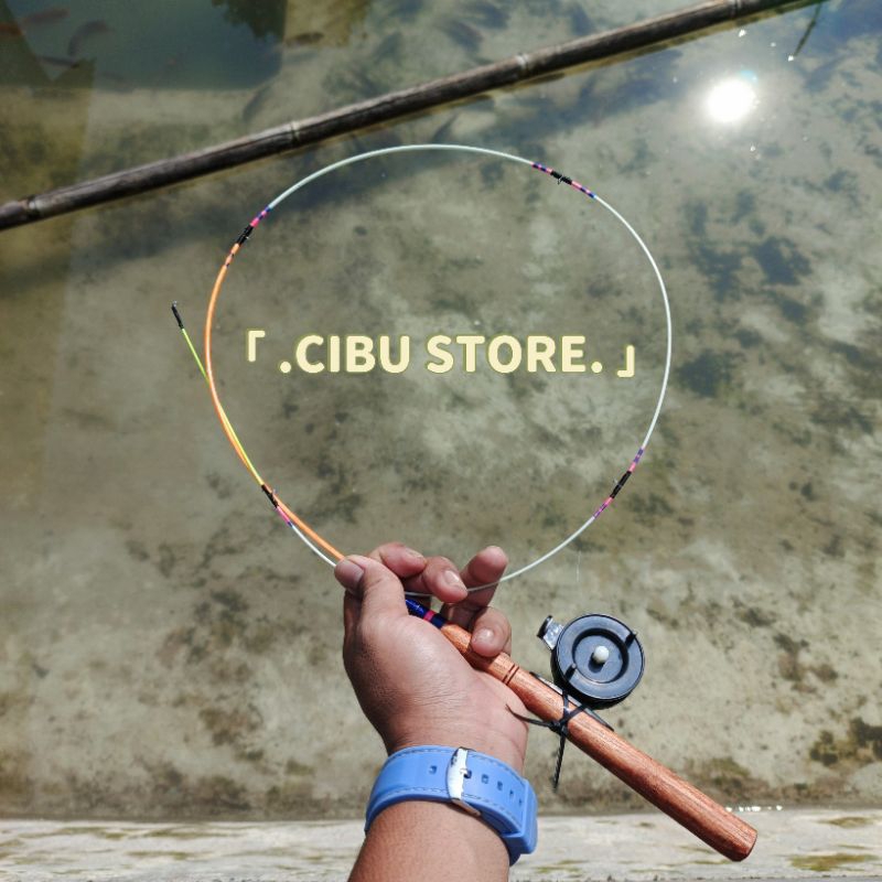 joran pancing fiber optik telkom lilit super lentur lengkap reel tokos senar kail pelampung koja ker