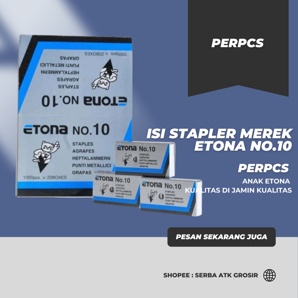 

ANAK ETONA / ISI ETONA NO.10 / ISI STAPLES/HEKTER/STEPLER ( 1 PCS)