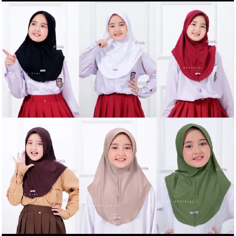 HIJAB BERGO HAMIDAH JERSEY PREMIUM ANAK SEKOLAH SD // KERUDUNG ANAK SEKOLAH SD JERSEY PREMIUM