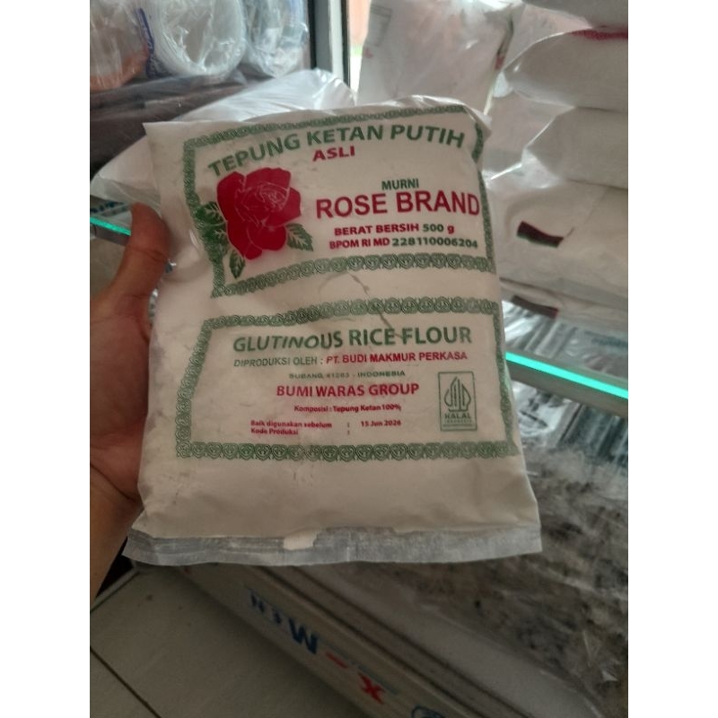 

Tepung ketan putih rose brand 500gr