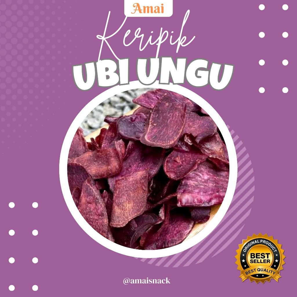 

SNACK MURAH PREMIUM - Keripik Ubi Ungu Original 80 gram