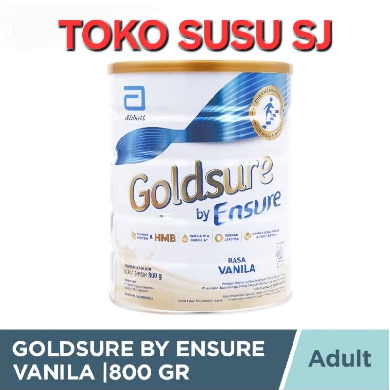 

Goldsure by Ensure Vanila 800 gram /gold sure/ 800gr/vanilla/dulu 900 gram