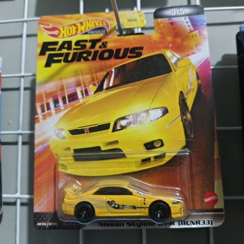 Hot Wheels Premium Fast & Fourious Nissan GTR R33 Kuning