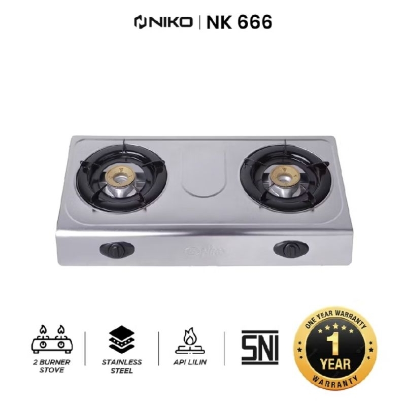 Kompor Gas 2 tungku NIKO