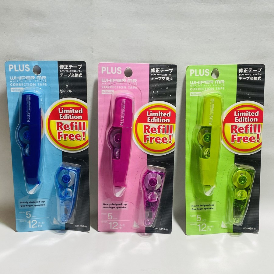 

Correction Tape PLUS WH 605 / 635Whiper MR tip ex kertas