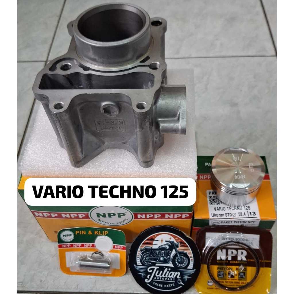 Blok seher boring vario techno 125 FI injeksi + paket piston kit NPP Original