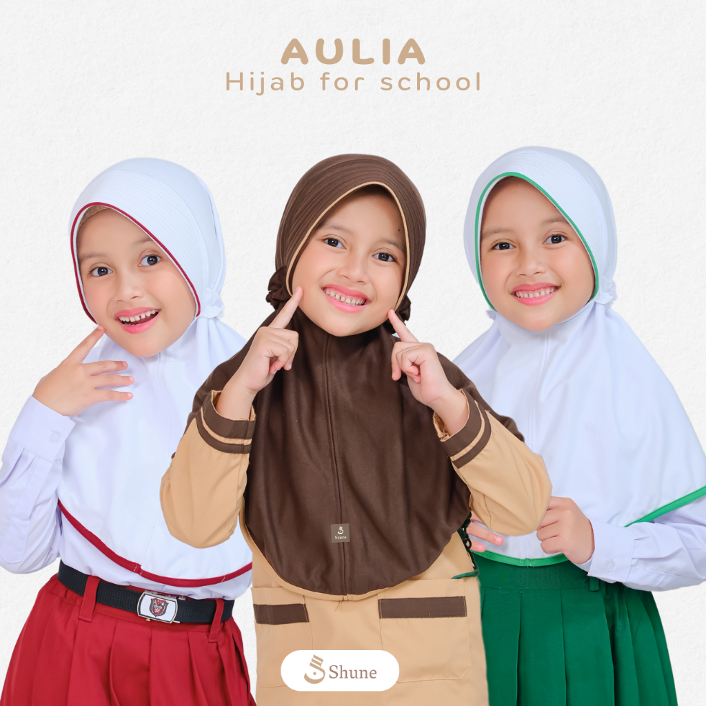 Shune -  Hijab Sekolah Anak Putih SD - Aulia