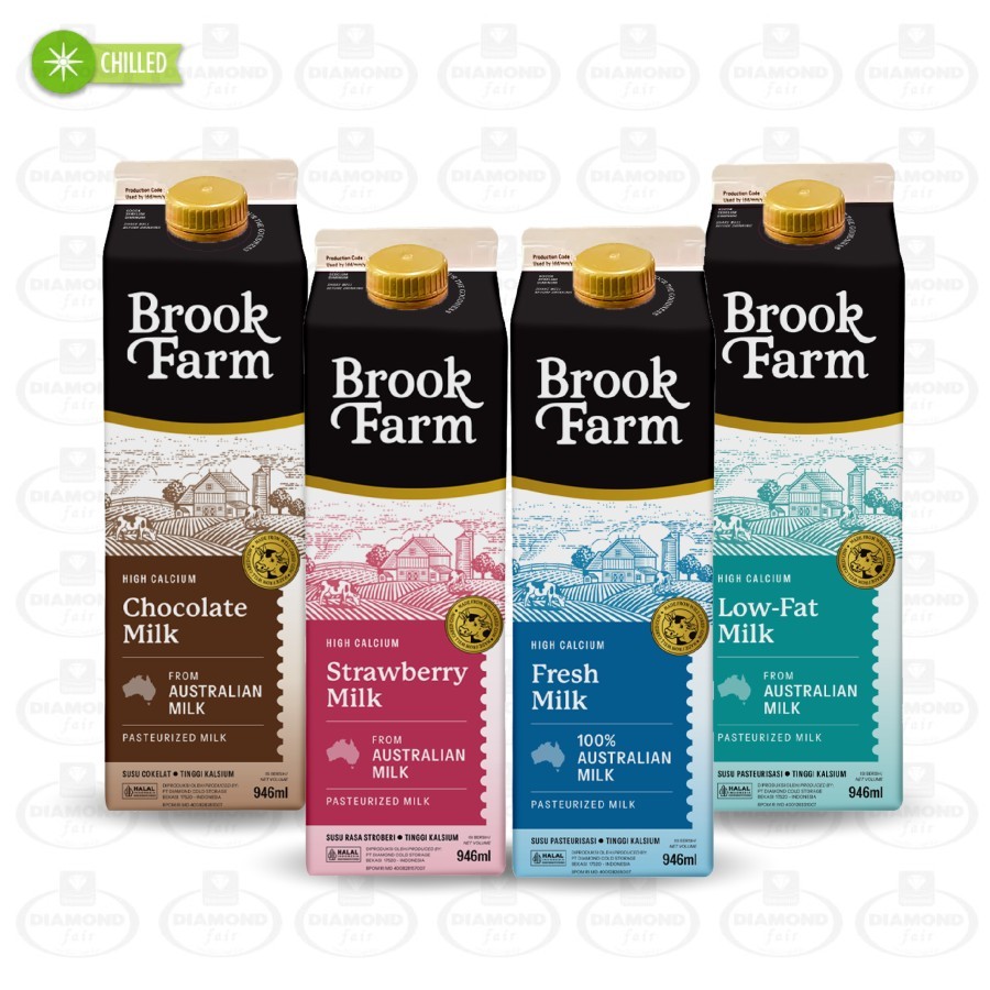 

Susu Segar BROOKFARM Fresh Milk 946ml | Fresh Milk UHT Full Cream Import Australia - Rasa Enak