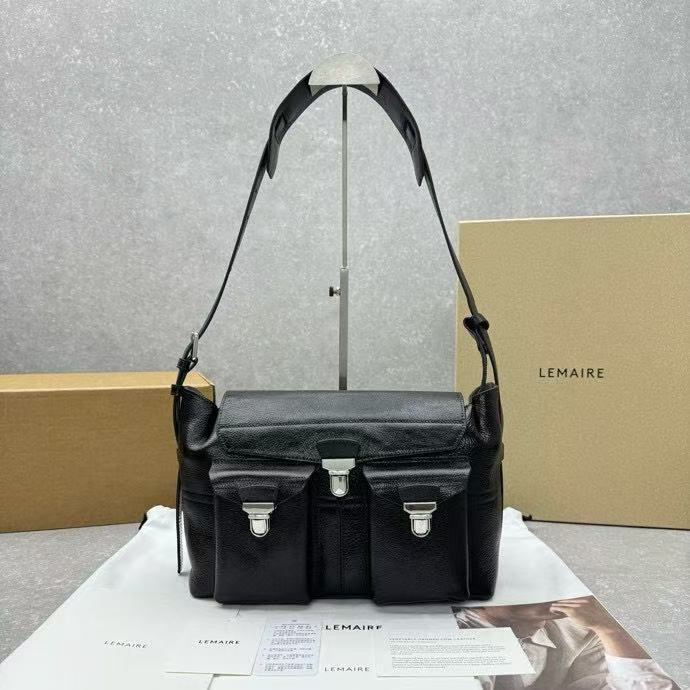 Lemaire Gear Series Handheld Shoulder Bag Small Black 8805