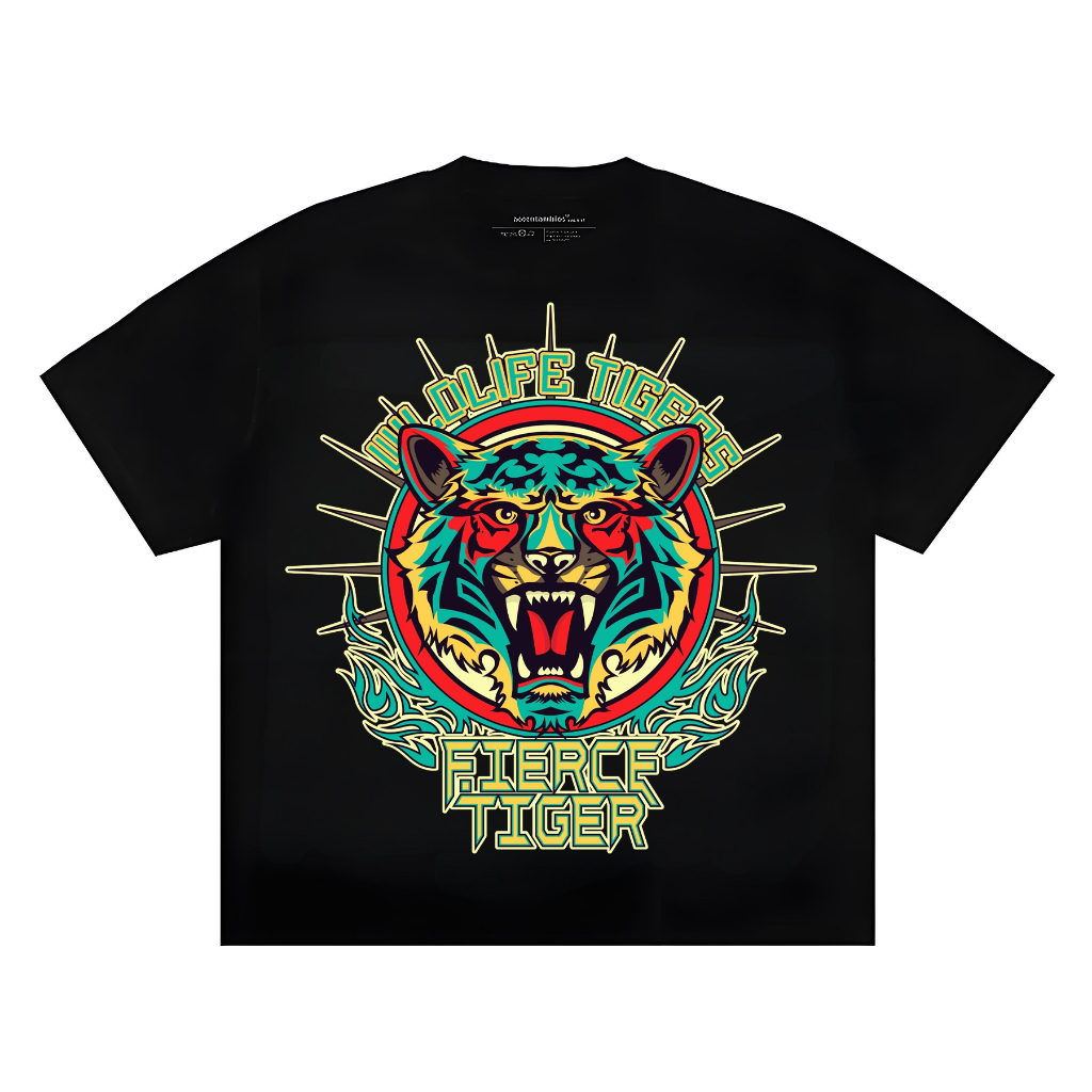 Kaos pria kaos oblong pria motif harimau berkualitas tinggi butik katun model terlaris ukuran besar 