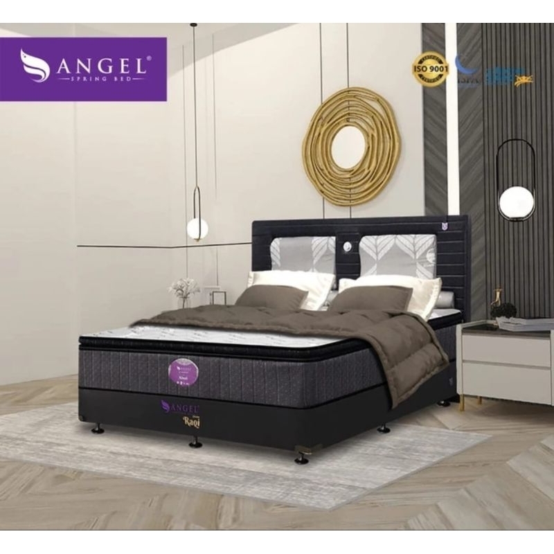 [Ready Stock] Bonus Bantal Guling  Matras  Spring Bed Angel  Almas 180 X 200 X 33 Cm | Kasur Spring 