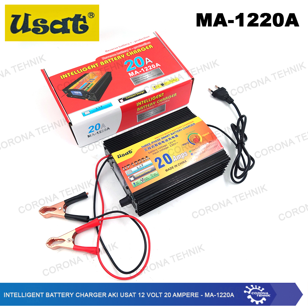 MA-1220 - Intelligent Battery Charger - Charger Aki USAT 12 Volt 20 Ampere