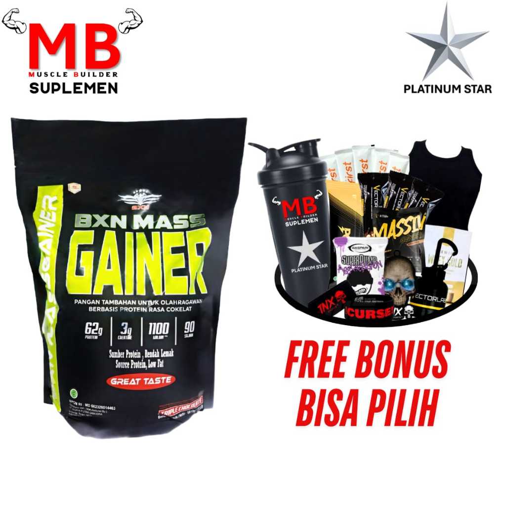 BXN Mass Gainer 15 lbs BX Nutrition BPOM BXNutrition 15LBS 15LB lb Evomass Evolene KingMass King Mas