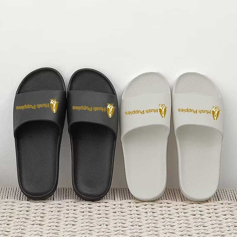 Hush Puppies Sandal Pria Wanita Karet Kekinian Casual Murah Empuk Sendal Selop Pria Jelly Slip On Co