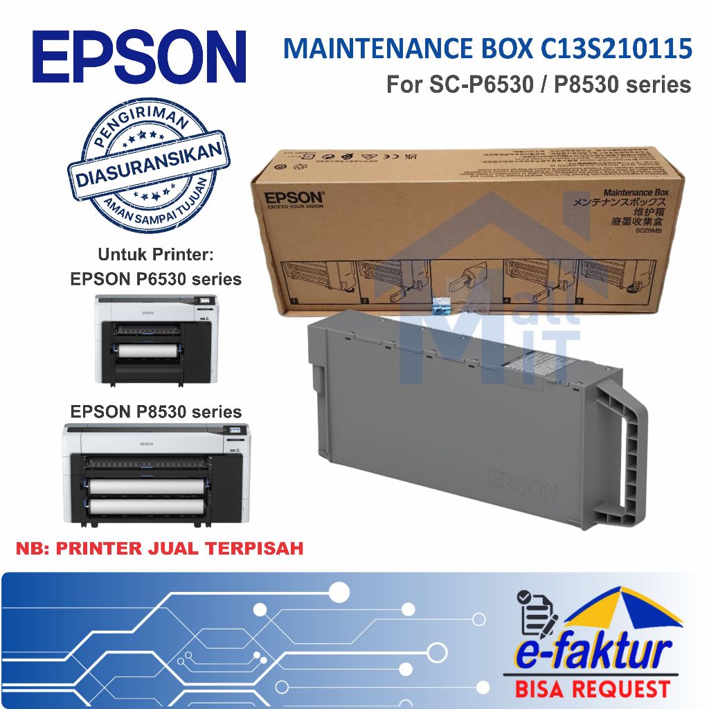 MALLIT EPSON Maintenance Box EPSON (C13S210115) EPSON Untuk SC-P6530 SC-P8530D P6530 P8530D Original