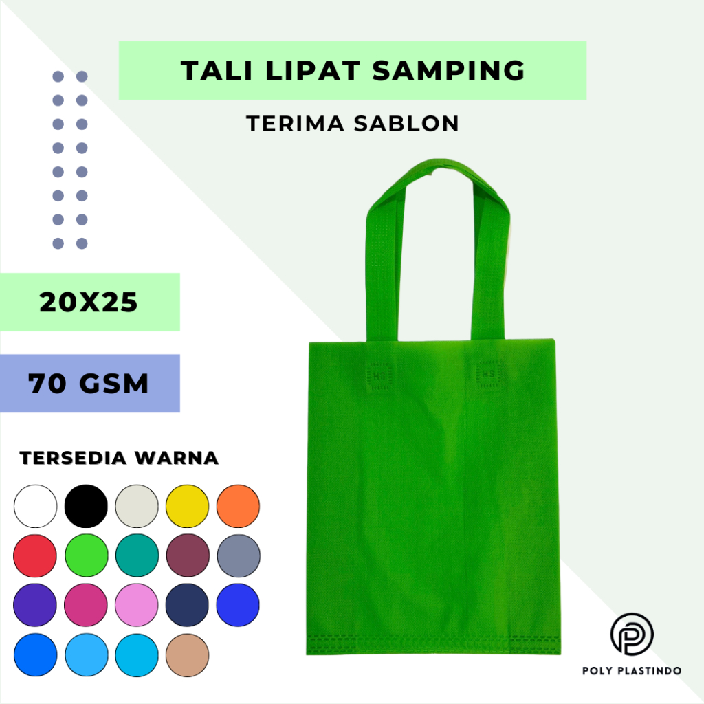 Goodie Bag Tas Spunbond Tas Belanja (Tali Lipat Samping) 20x25x8