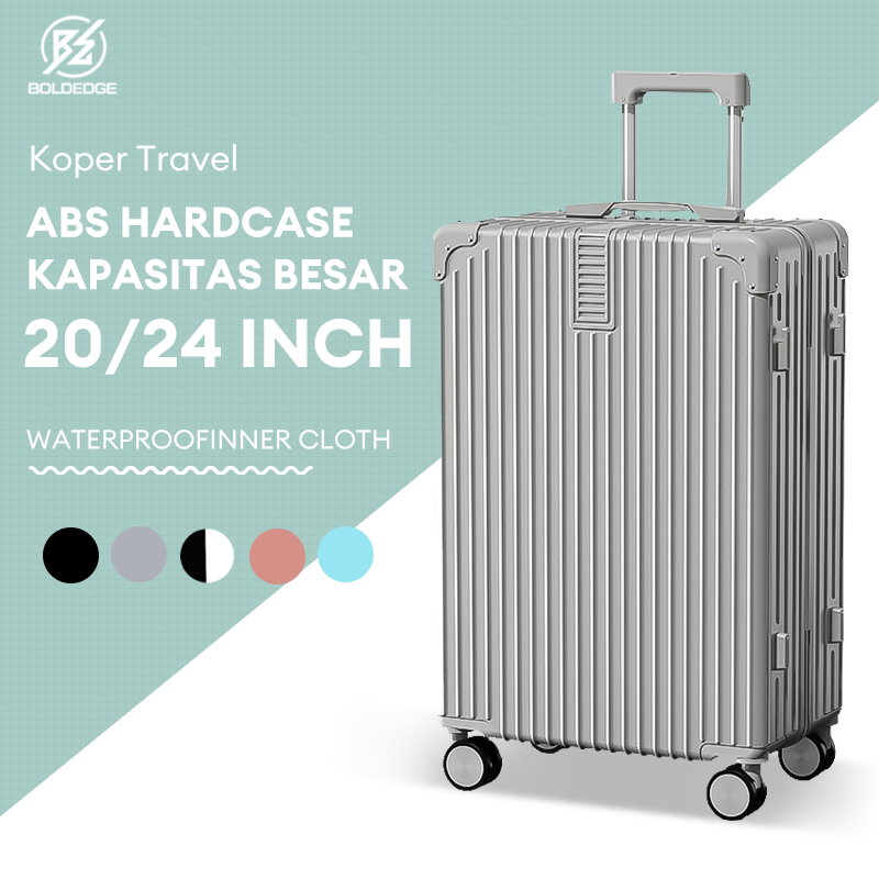 BoldEdge Koper 20/24 Inch ABS Hardcase Kabin Bagasi Koper Travel Ringan Koper Modis Bagasi Koper
