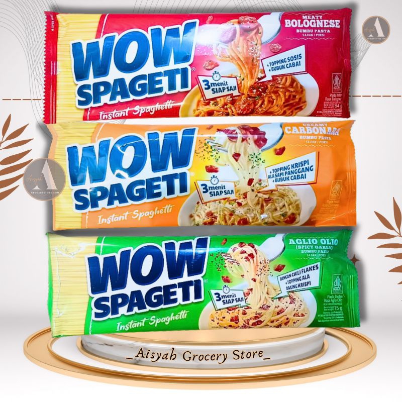 

WOW Spageti lnstan l Bolognese l Carbonara l Aglio Olio. ♛A_GroceryStore♛