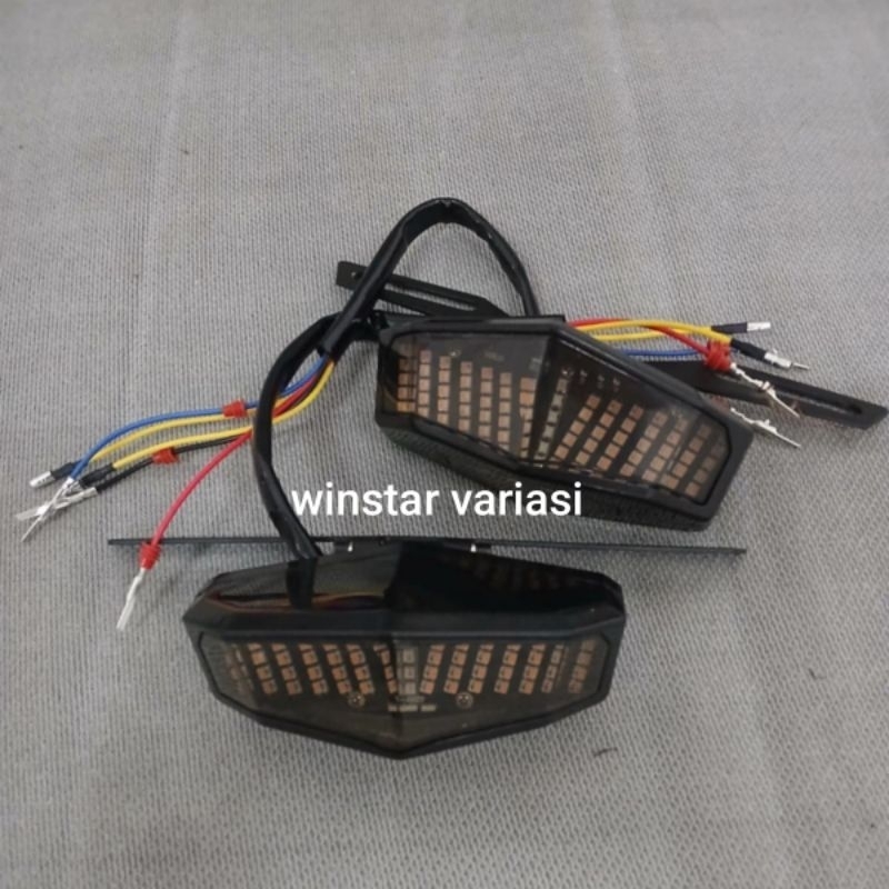 Lampu sein Stoplamp Plus Breket  Costum  LED KLX CRF Ninja rx king  vixion CB150  universal  semua  