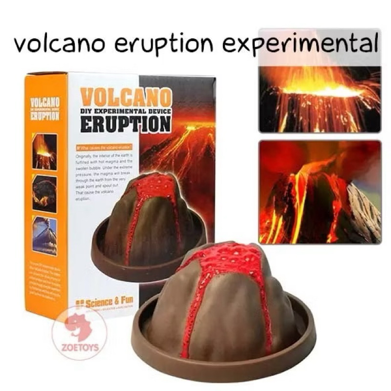 mainan edukasi ipa letusan gunung berapi volcano eruption