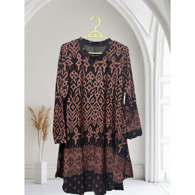 Tunik muslim fashion bahan calvin jeans ukuran kecil