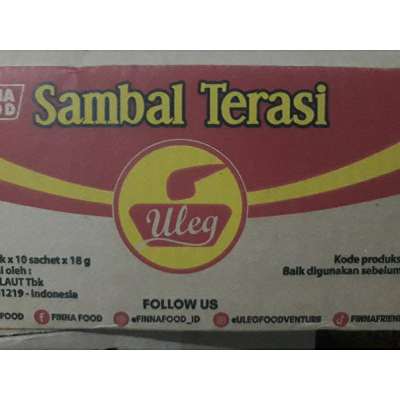 

Sambal Terasi Uleg Finna Kartonan Isi 10 Pack
